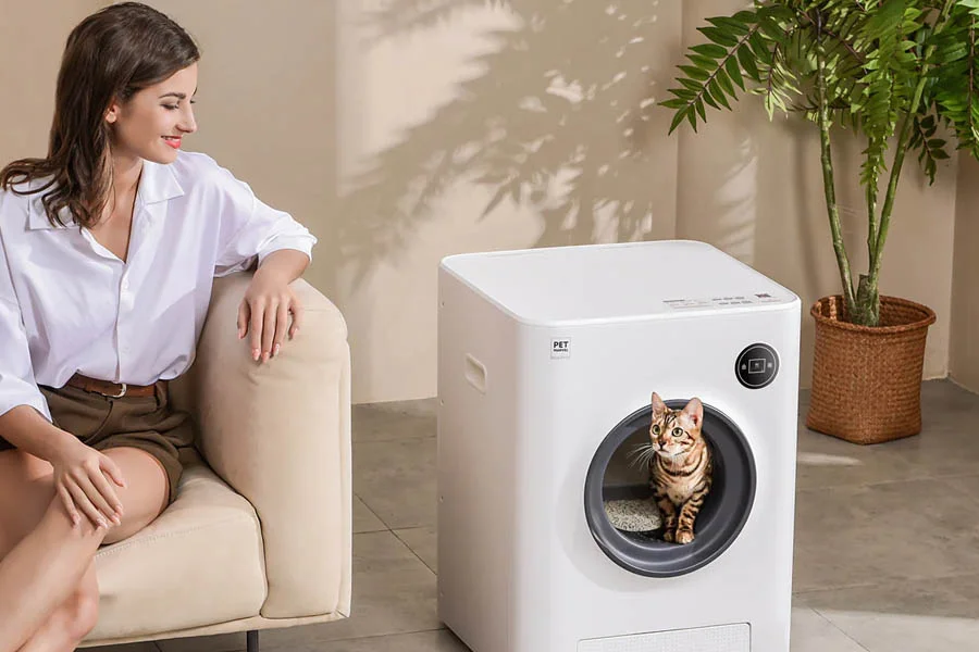 automatic cat litter box for multiple cats