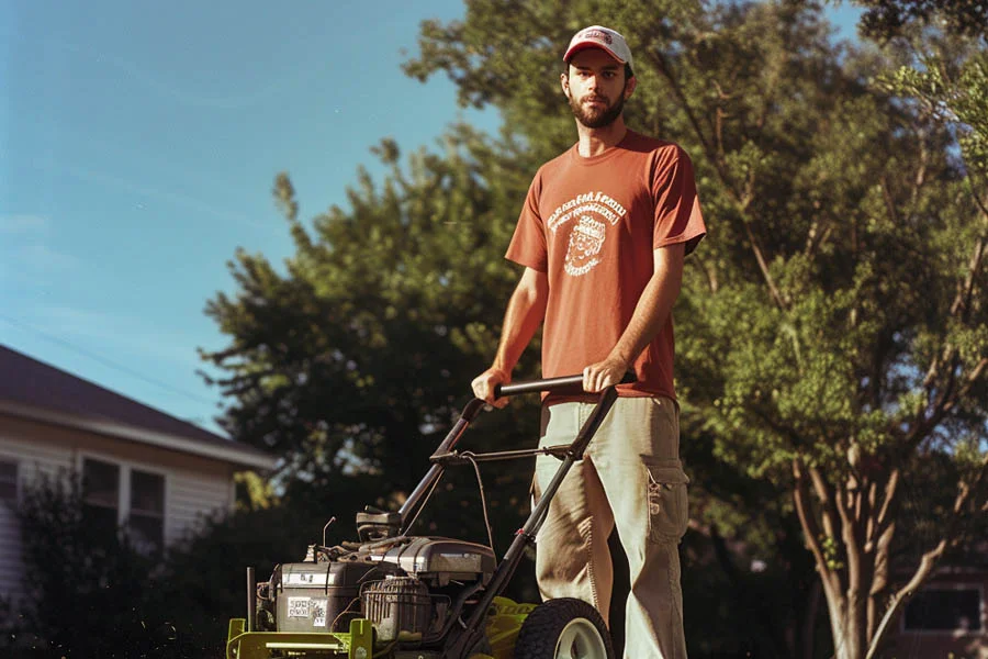 electric battery lawnmower