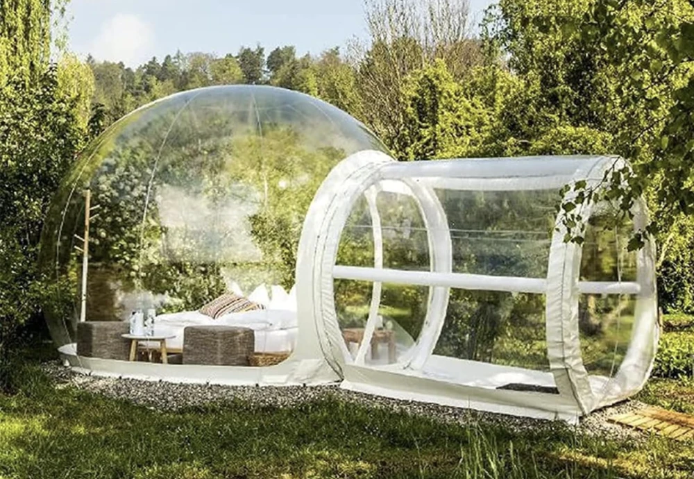 luxurious outdoor single tunnel inflatable bubble tent