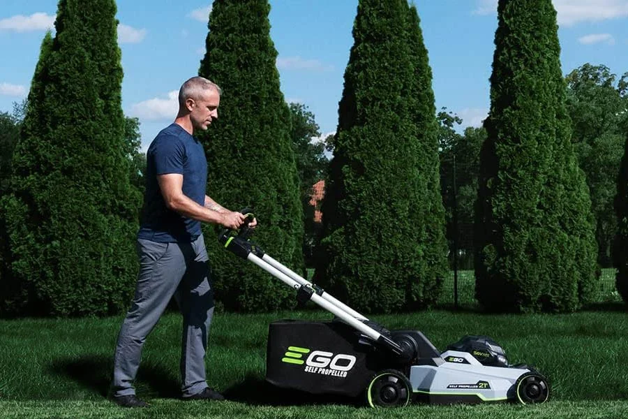 electric powered lawn mower