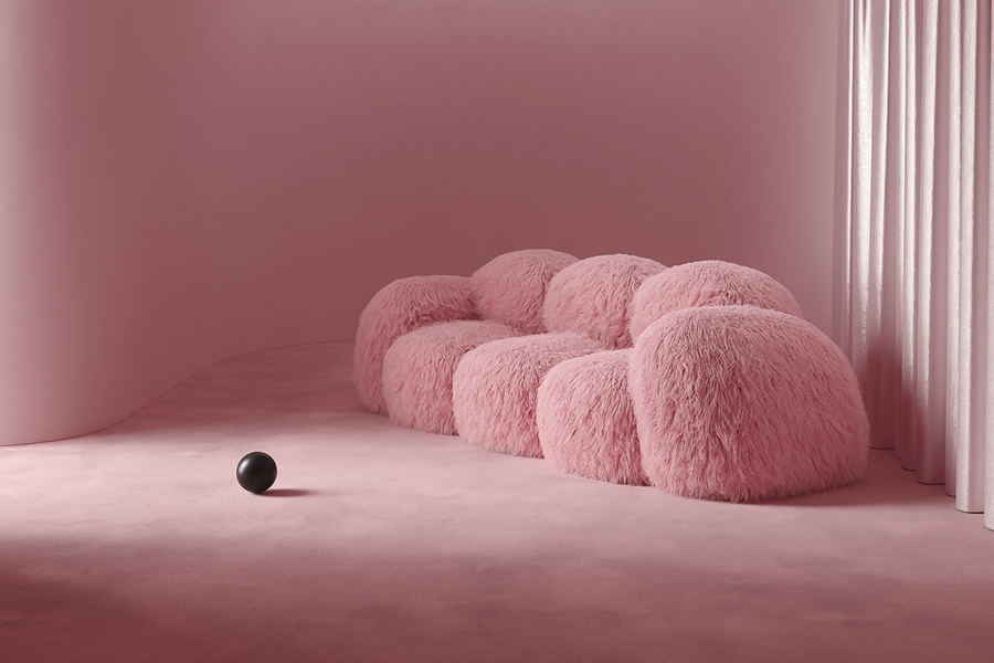pink sofa chair
